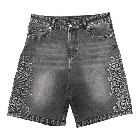 Syndicate Legacy Denim Shorts Washed Grey