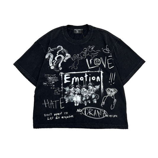 Mixed Emotion Angel Chaos Tee Black