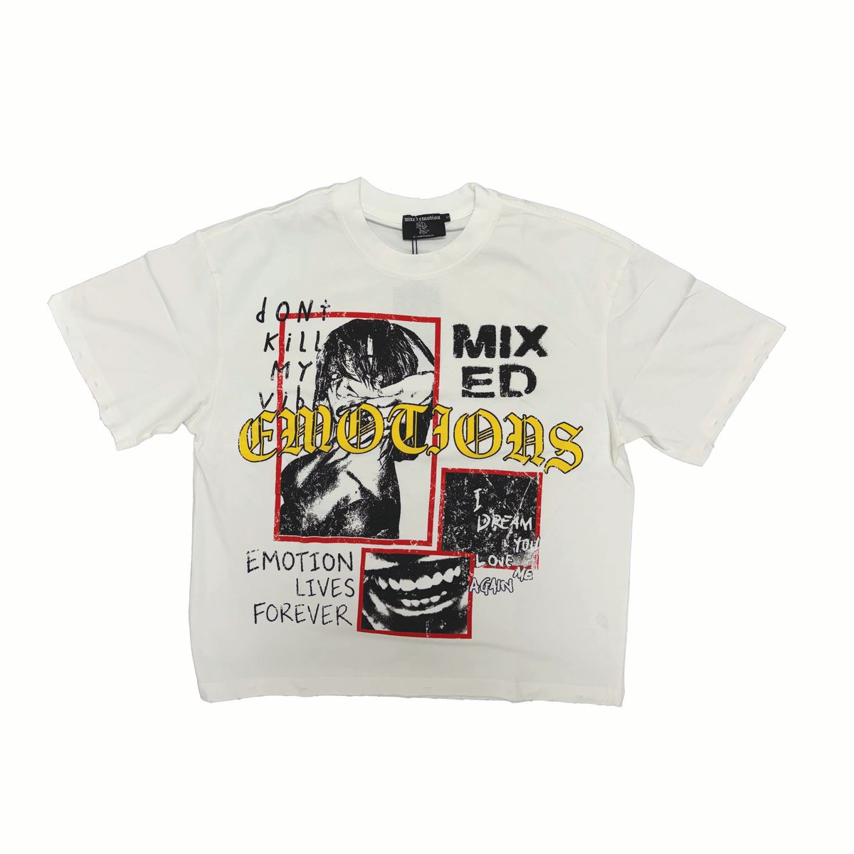 Mixed Emotion Yellow Forever Tee White