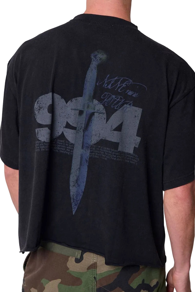 MNML LA Blue Knife Skull 994 Tee Black