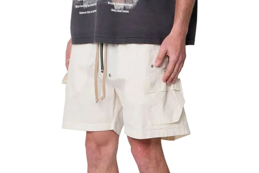 MNML LA Drawstring Mud Shorts Cream