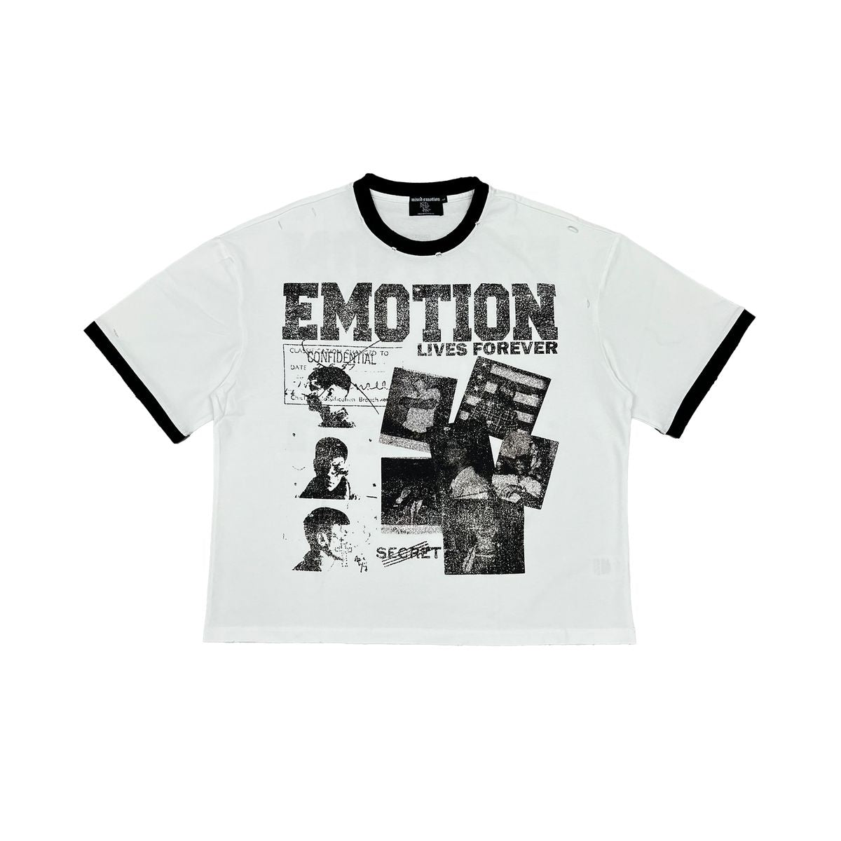 Mixed Emotion Confidental Secret Tee White