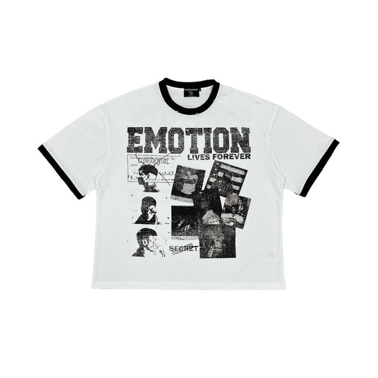 Mixed Emotion Confidental Secret Tee White