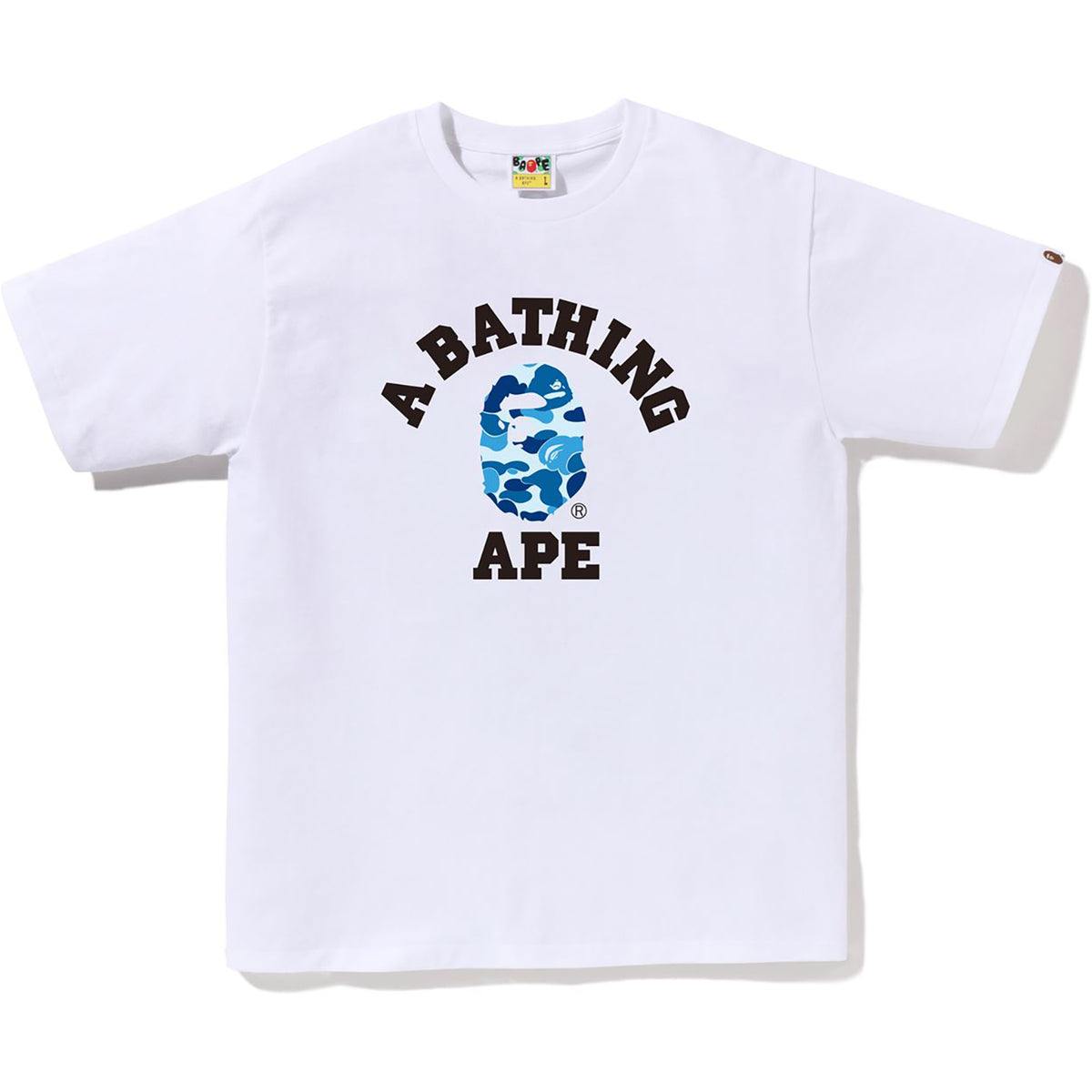 BAPE Baby Blue Camo College Tee White