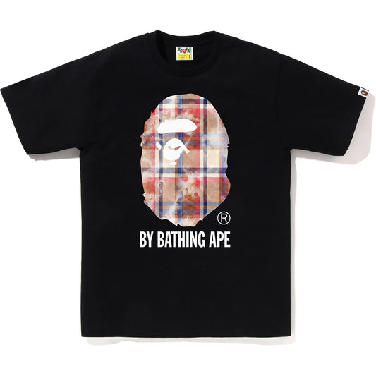 BAPE By Bathing Ape Bleached Check Tee Black