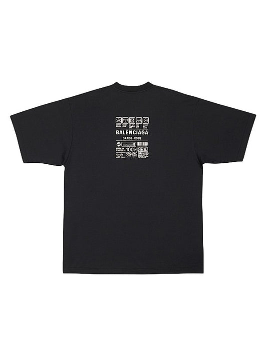 Balenciaga Garde-Robe Care Label Tee Black