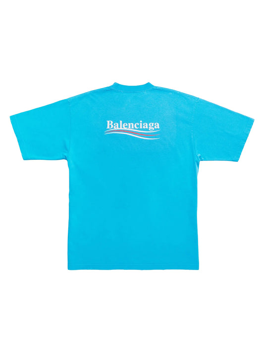 Balenciaga Political Campaign Tee Blue