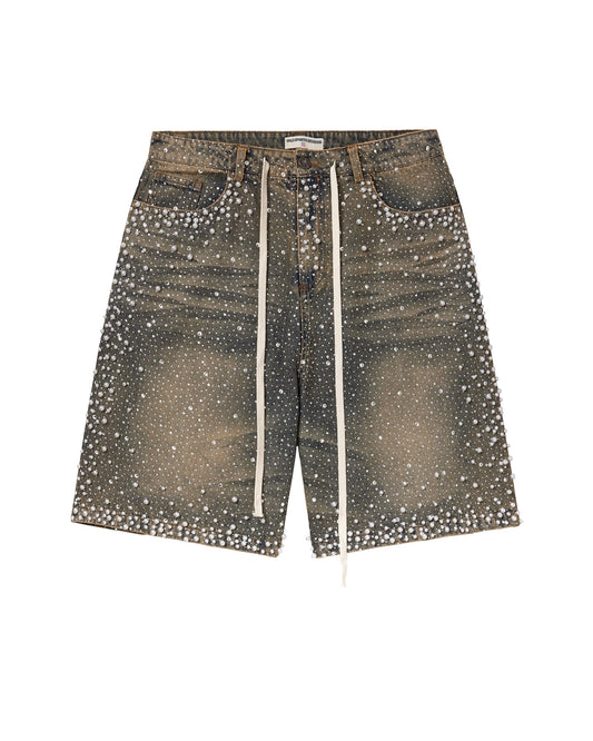 VALE Rainstorm Denim Shorts Stone Wash