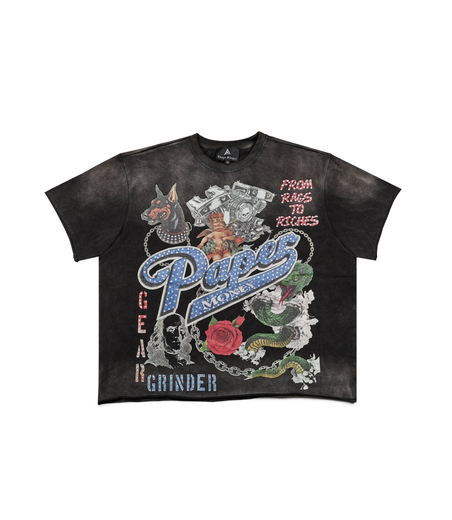 Paper Money Brand For The Dogs Tee Black