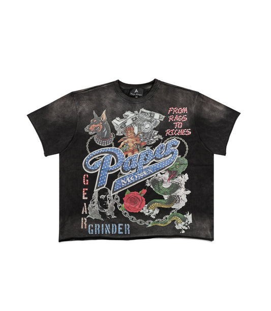 Paper Money Brand For The Dogs Tee Black