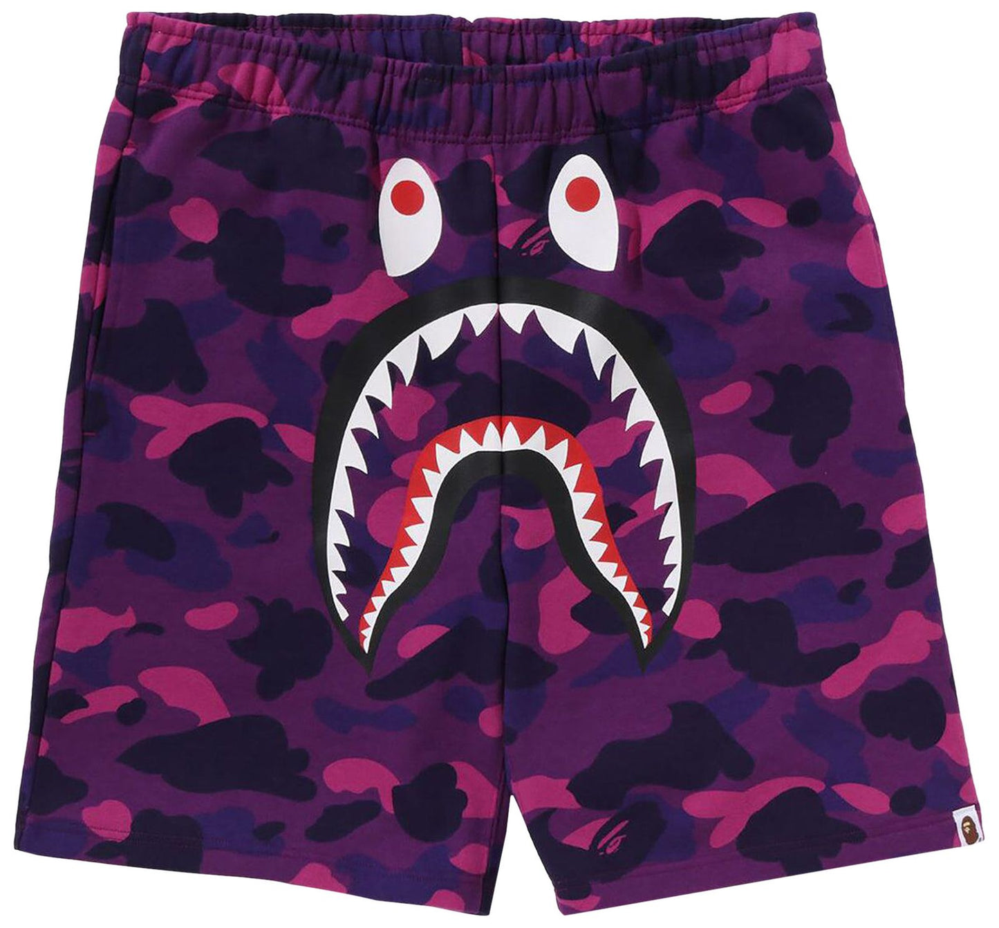 BAPE Shark Color Camo Sweatshorts Purple