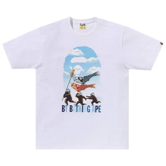 BAPE Carp Streamer By Bathing Ape Tee White