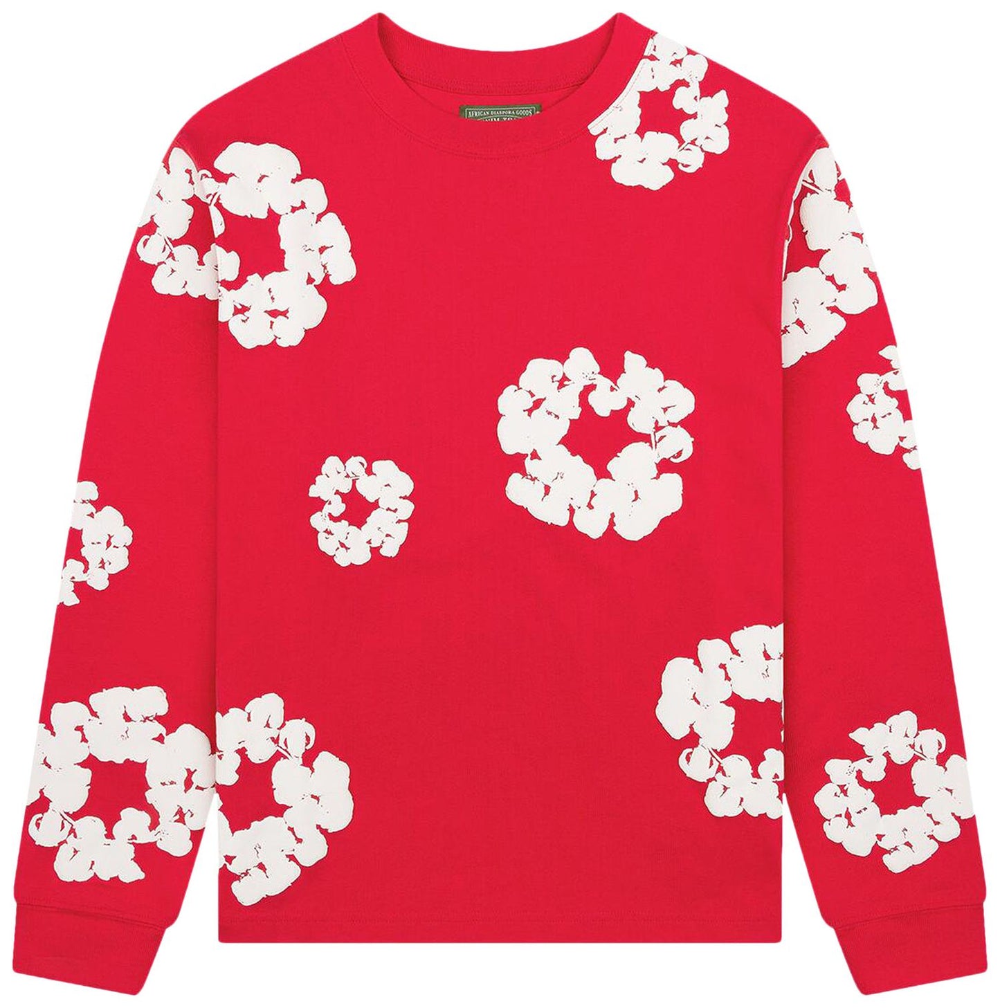 Denim Tears The Cotton Wreath Long Sleeve Tee Red