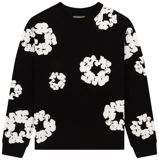 Denim Tears The Cotton Wreath Long Sleeve Tee Black