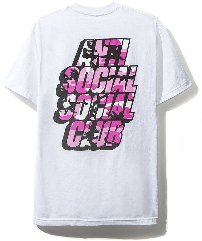 Anti Social Social Club Blocked Pink Tee White