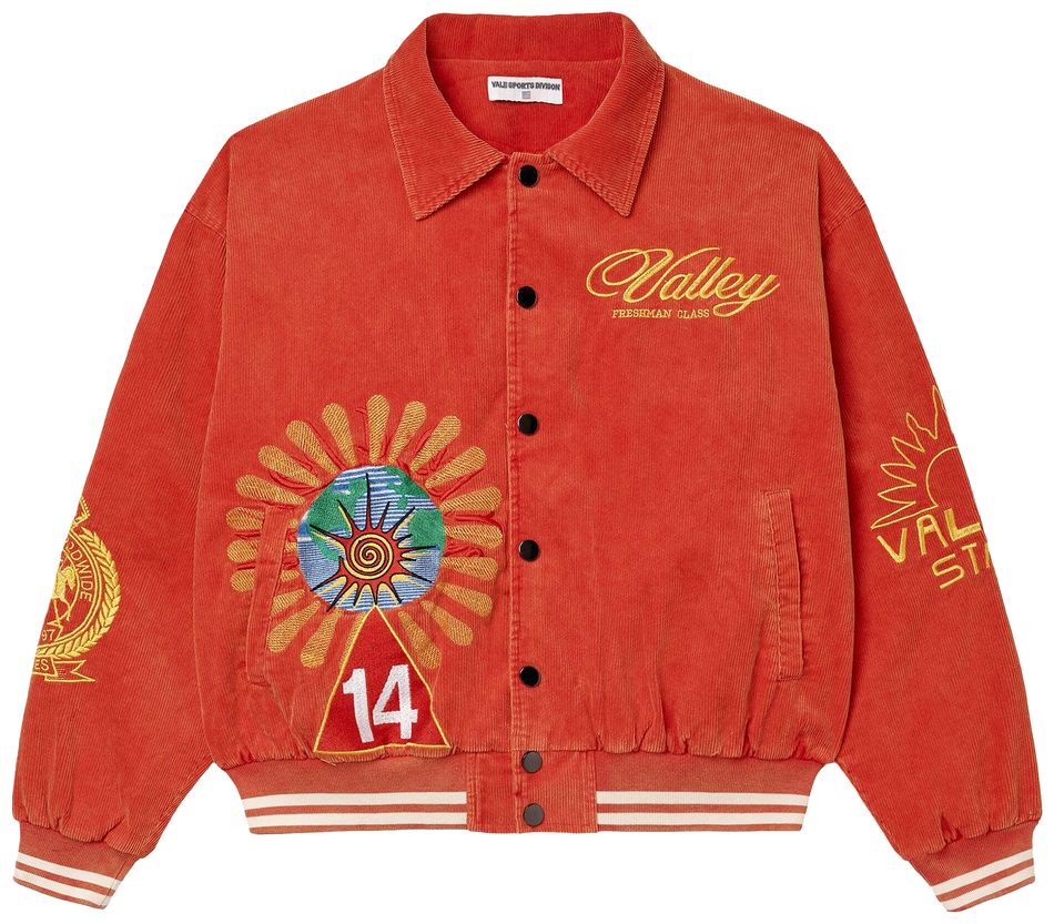 VALE Forever Souvenir Varsity Jacket Deep Orange