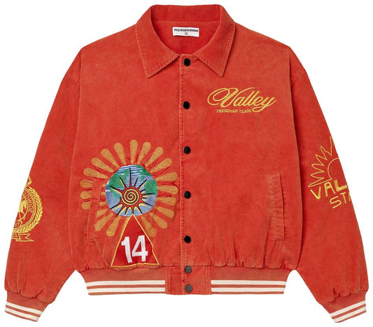 VALE Forever Souvenir Varsity Jacket Deep Orange