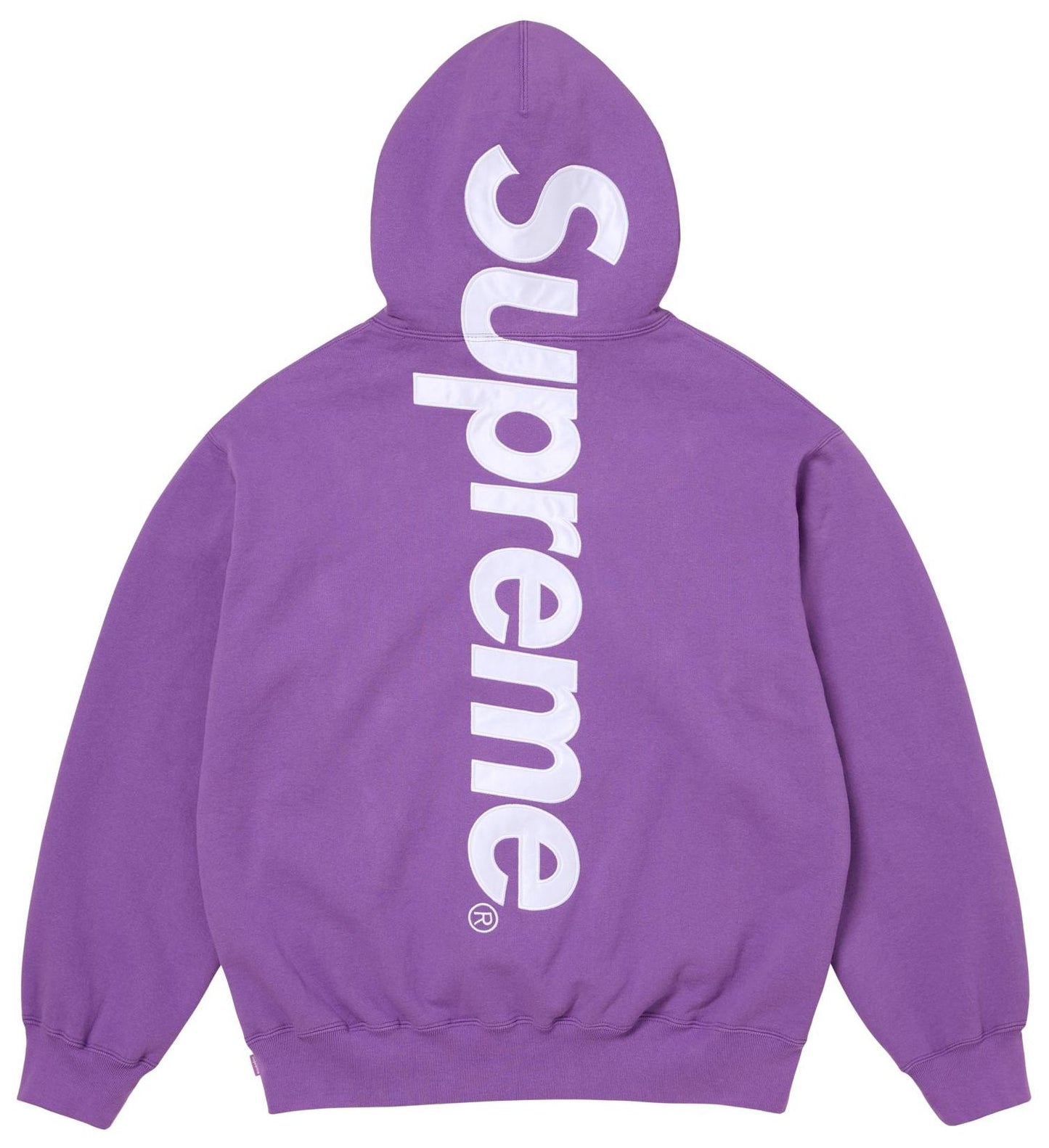 Supreme Satin Appliqué Hoodie (FW25) Violet