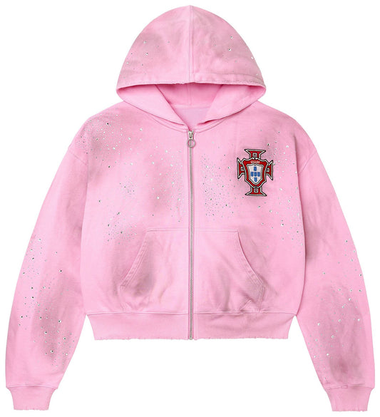 VALE Forever Venus Zip Up Hoodie Pink