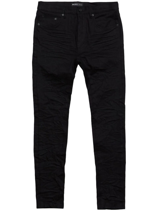 Purple Brand Black Raw Jeans