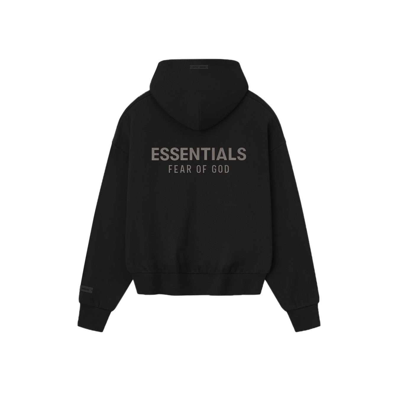 Fear of God Essentials Zip Up Hoodie Metallic Jet Black