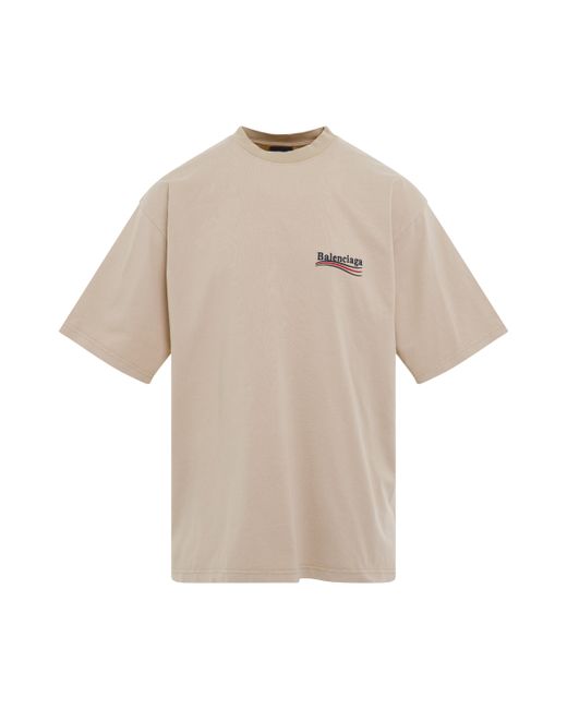 Balenciaga Political Campaign Tee Beige