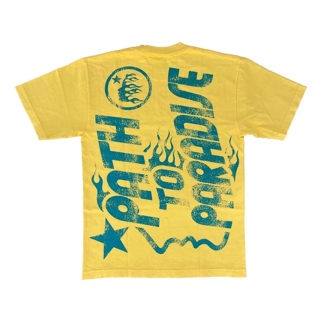 Hellstar Jesus Emblem Tee Yellow