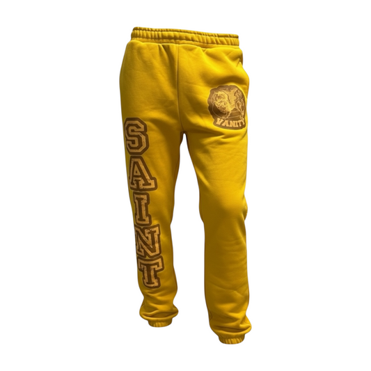 Saint Vanity Griffin Logo Sweatpants Mustard Yellow