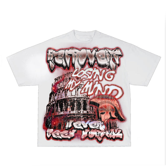 Retrovert Red Spartan Tee White