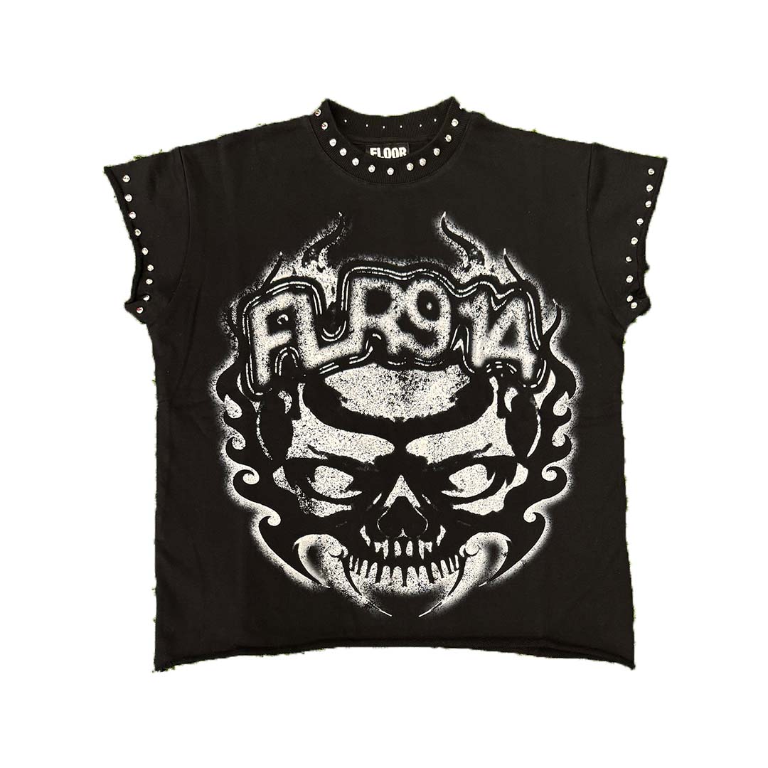 Floor914 Skull Inferno Cut Off Tee Black
