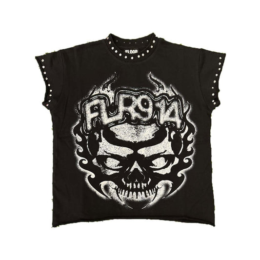 Floor914 Skull Inferno Cut Off Tee Black