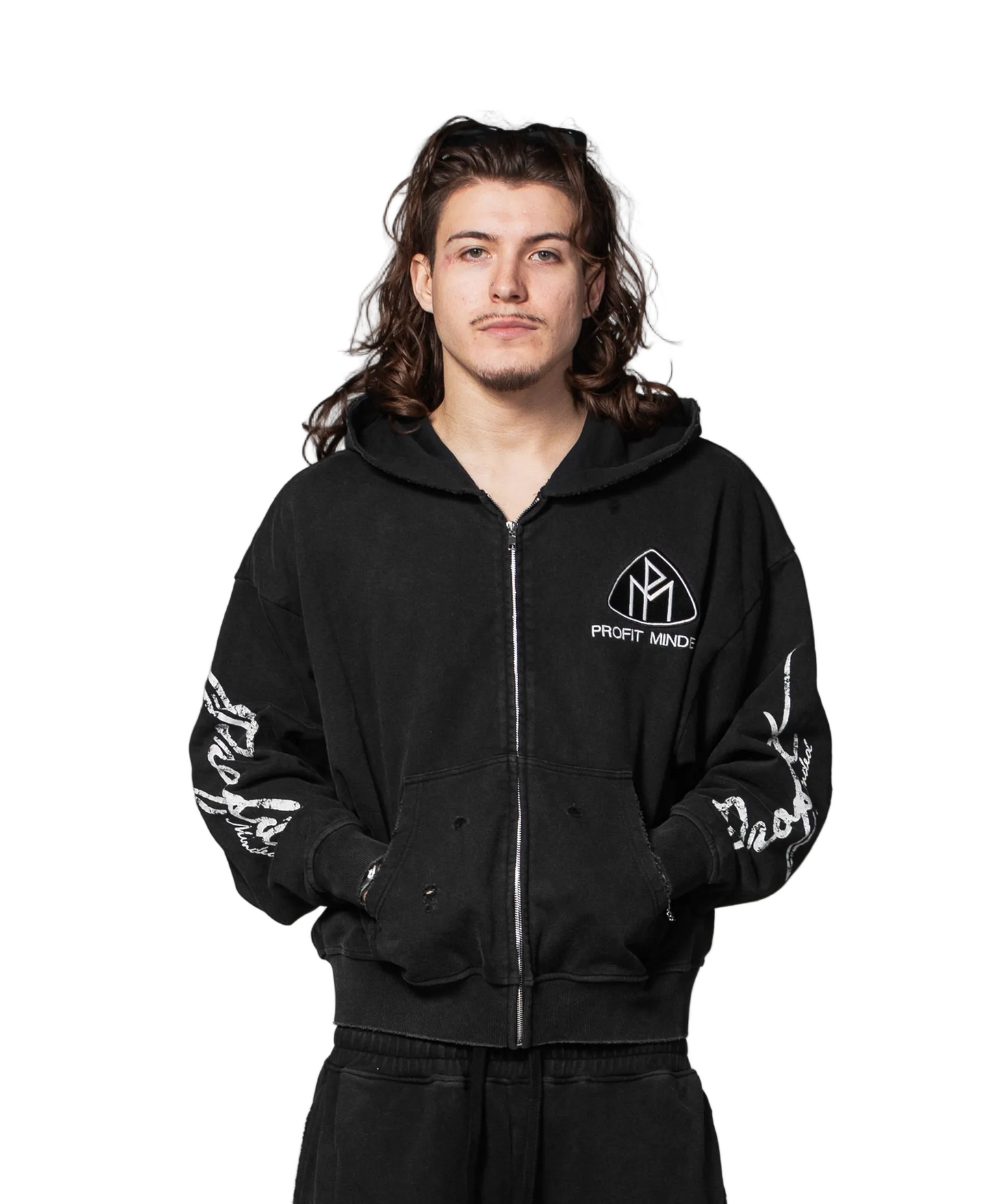 Profit Minded Maybach Zip Up Hoodie Black