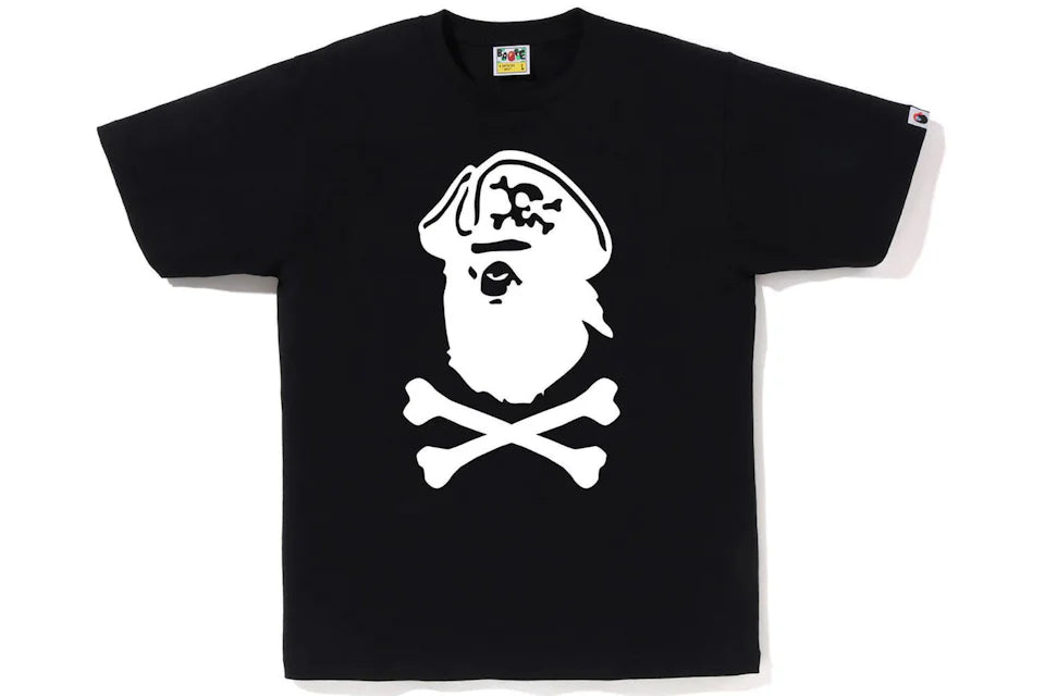 BAPE Captain Ape Crossbone Tee Black