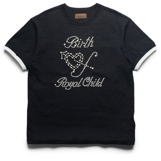 Birth Of Royal Child Pearl Patchwork Tee Black