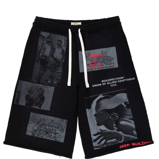 BLDG4 Palace Long Shorts Jet Black