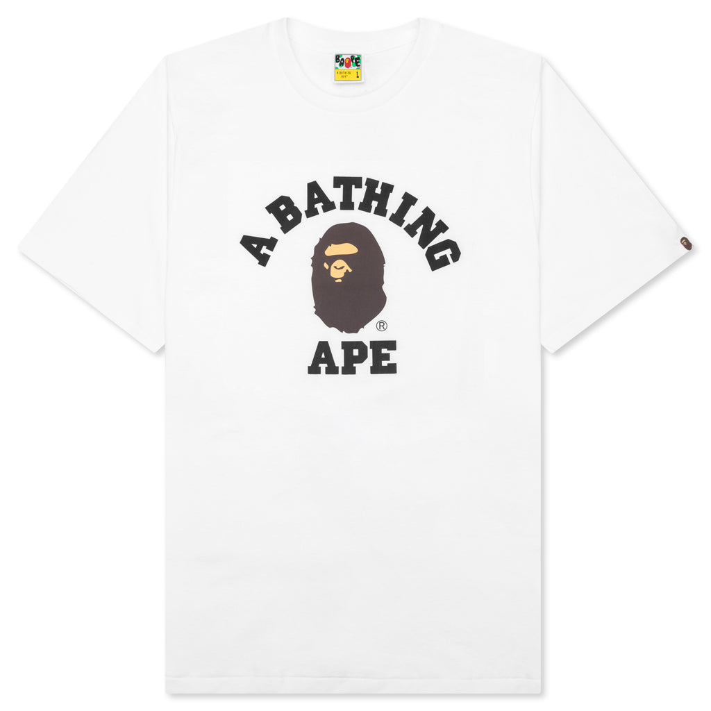 BAPE Brown Ape College Tee White