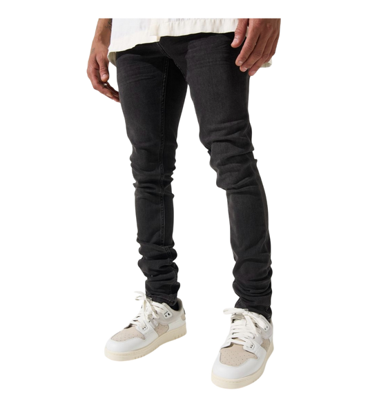 SERENEDE Ghost Fitted Jeans Washed Black