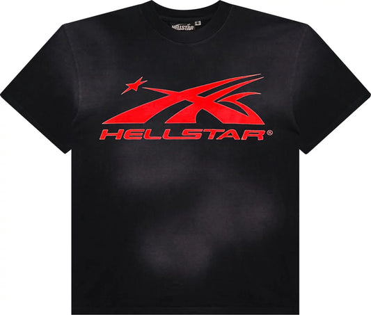 Hellstar Core Gel Logo Tee Red Black