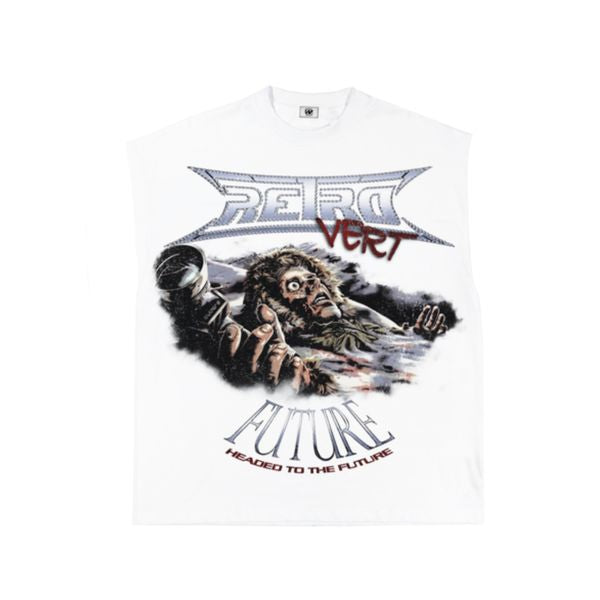 Retrovert Wolverine Future Cut Off Tee White