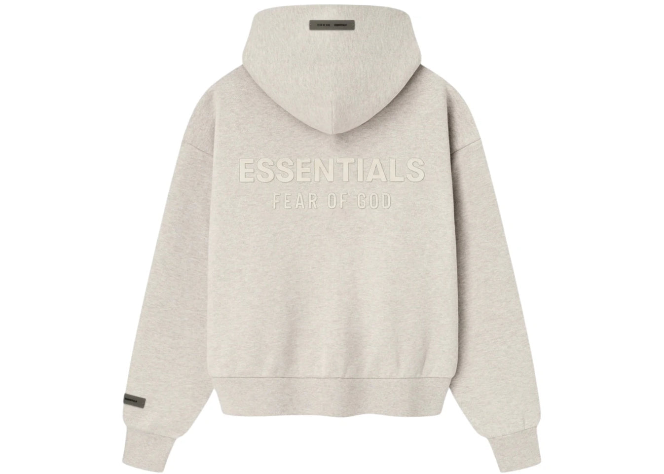 Fear of God Essentials Zip Up Hoodie Heather Stone