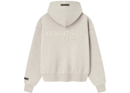 Fear of God Essentials Zip Up Hoodie Heather Stone