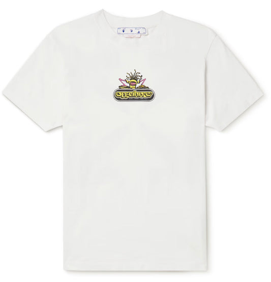 Off White Yellow Bee Music Tee White