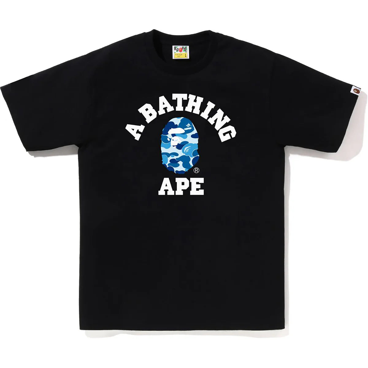 BAPE Baby Blue Camo College Tee Black