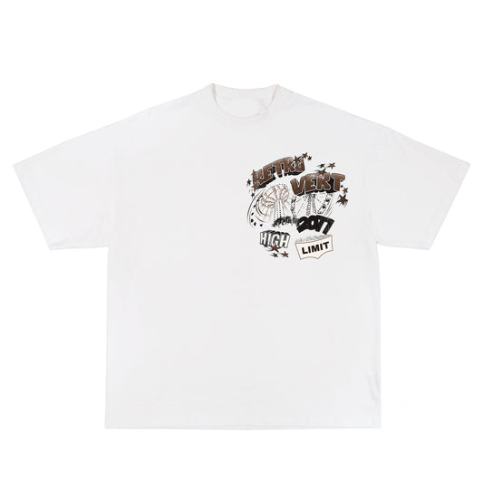 Retrovert Brown Festival Tee White