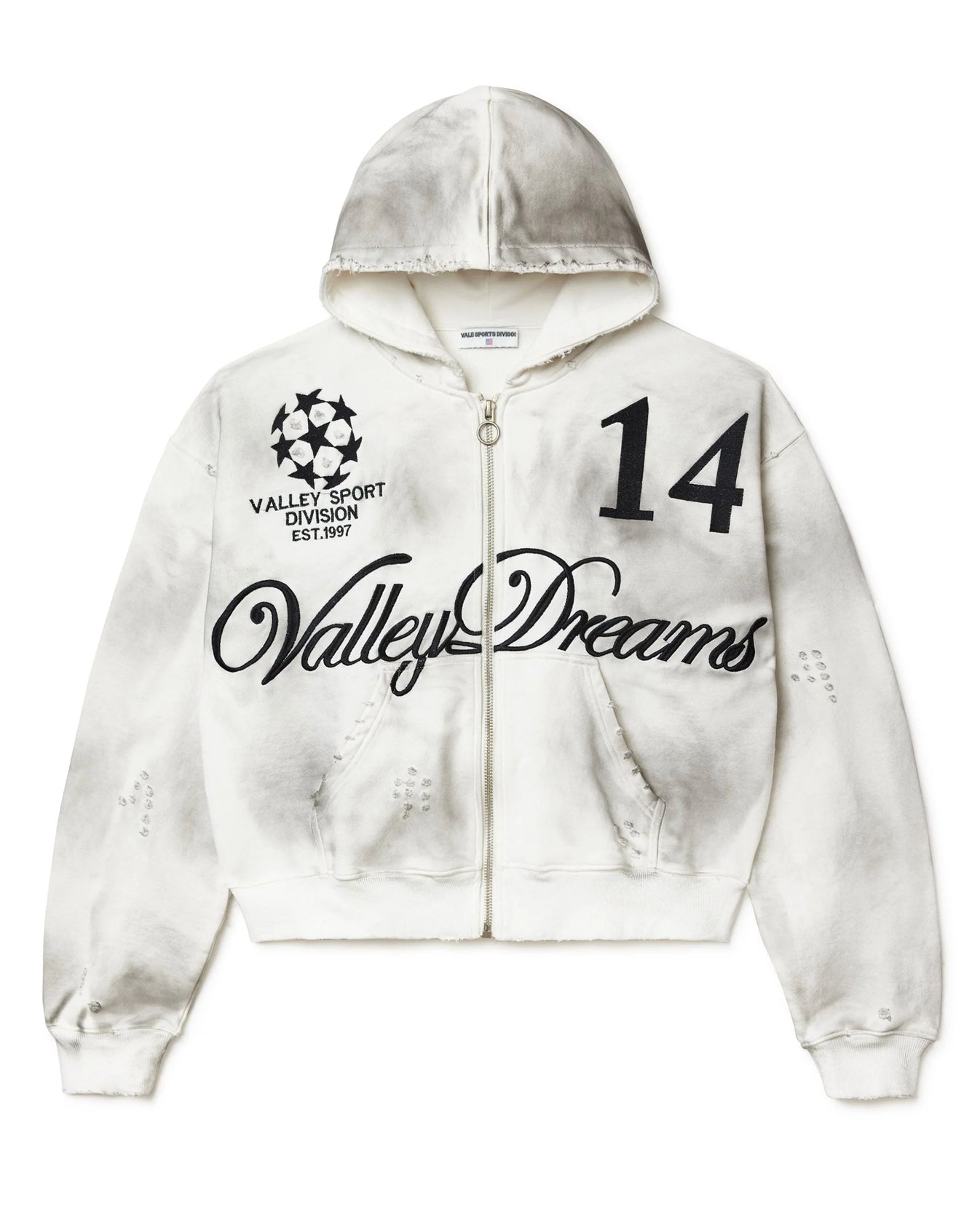VALE Forever 14 Oreo Zip Up Hoodie White