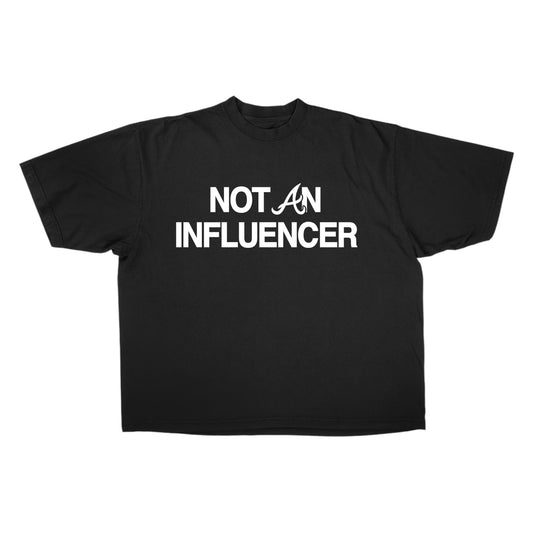 Not An Influencer Atlanta Braves Tee Black