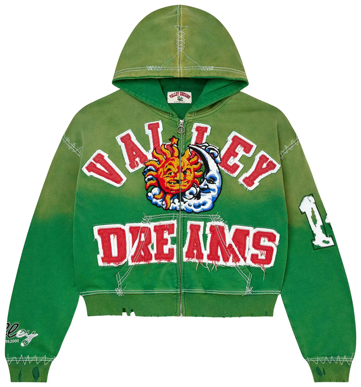 VALE Forever Sunny Zip Up Hoodie Green