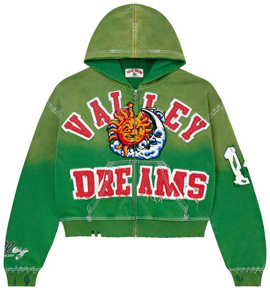 VALE Forever Sunny Zip Up Hoodie Green