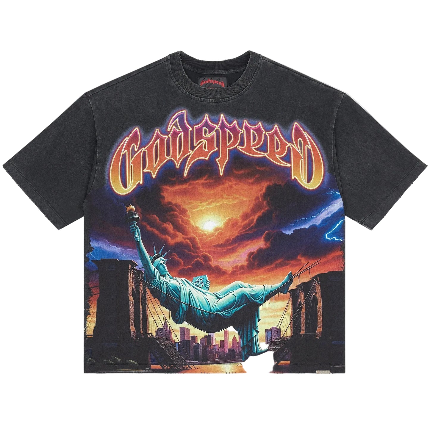Godspeed Burnt Bridges NYC Tee Black