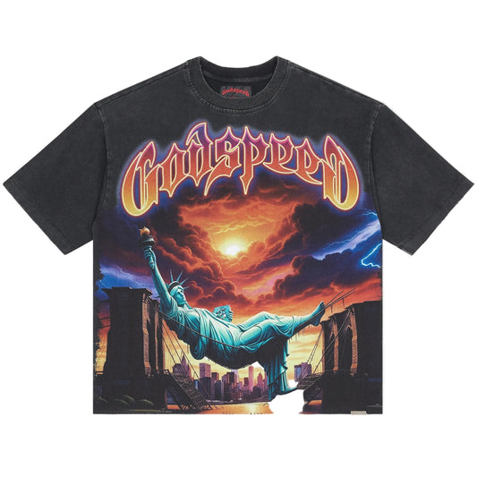 Godspeed Burnt Bridges NYC Tee Black